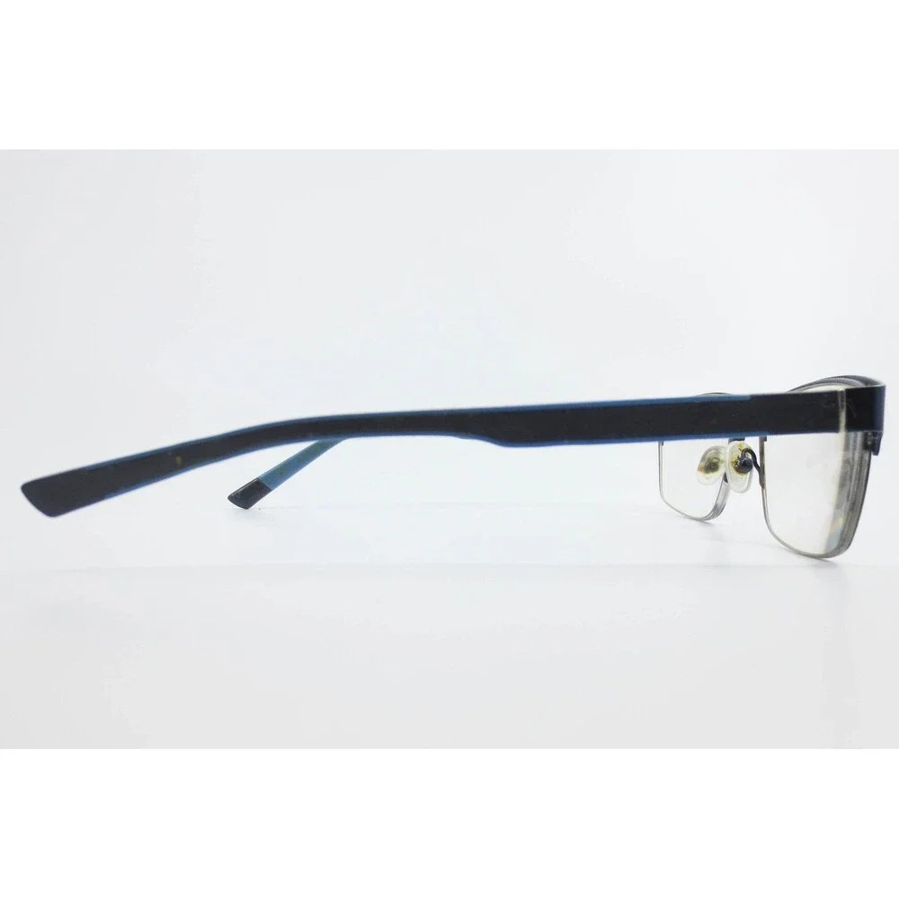 Bulova Fallbrook Navy Blue Rectangular Semi-Rimless Eyeglass Frames 55-18-140